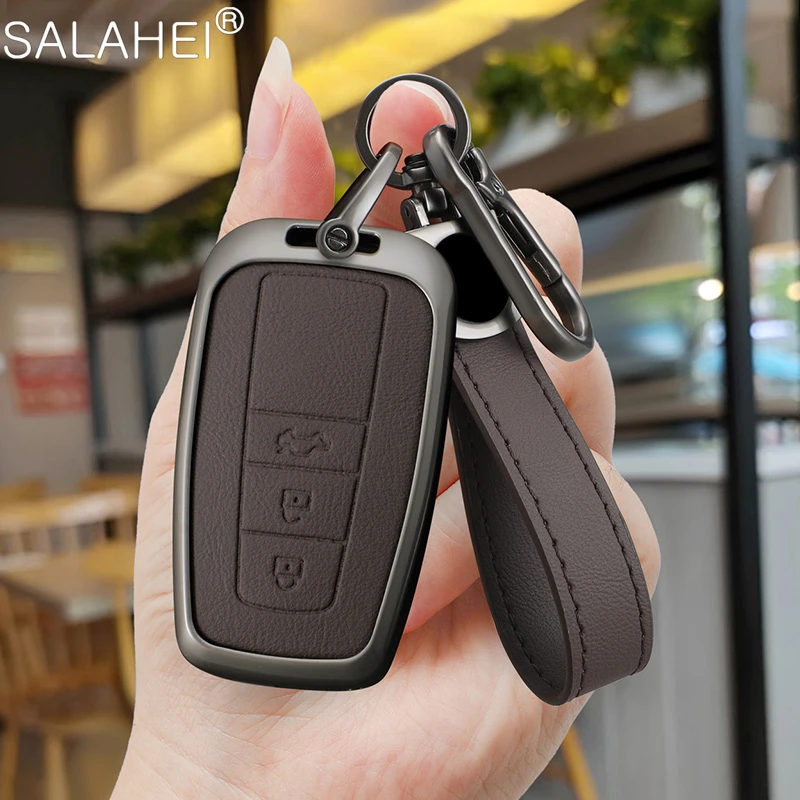 

Car Key Case Fob Protection Cover Accessory For Toyota Prius Camry Corolla C-HR CHR RAV4 Prado Crown Hilux Fortuner Land Cruiser
