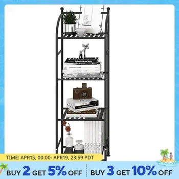 욕실 보관 오픈 선반 유닛, 보관 선반 랙, 독립형 금속 코너 랙, 욕실, 주방, 거실 선반, 4 층 상품 이미지