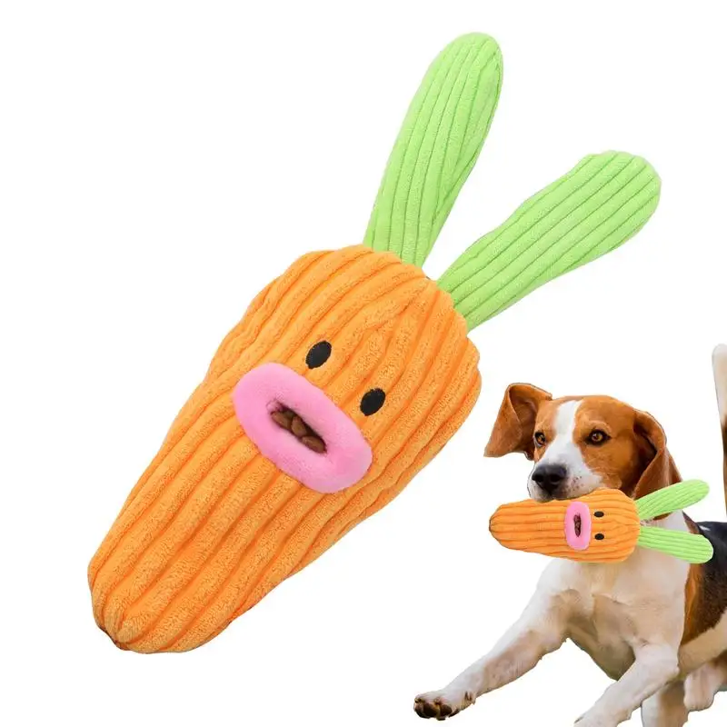 

Carrot Treat Stuffer Dog Toy Dogs Plush Puzzle Toys Creative Adorable Wear Resistant Carrot Treat Toy With Sound For Dog Large
