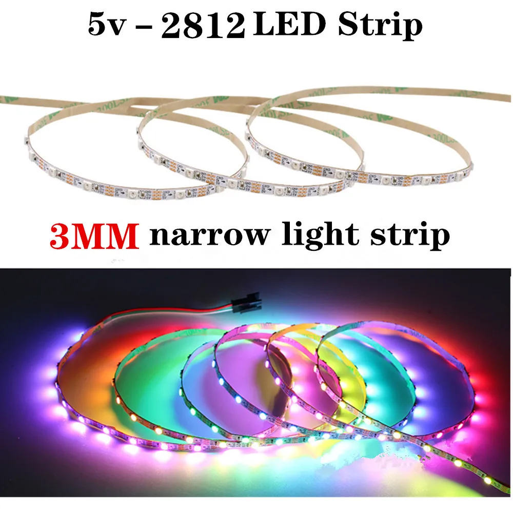 Индивидуально Адресуемая светодиодная RGB лента WS2812B WS2812, 5 в постоянного тока, 3 мм, умные пиксели, светильник лампа, черная Водонепроницаемая печатная плата IP30
Индивидуально Адресуемая светодиодная RGB лента WS2812B WS2812, 5 в постоянного тока, 3 мм, умные пиксели, светильник лампа, черная Водонепроницаемая печатная плата IP30