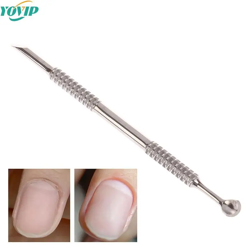 

1pc Double-ended Stainless Steel Cuticle Pusher Dead Skin Push Remover For Pedicure Manicure Nail Art Cleaner Care Tool