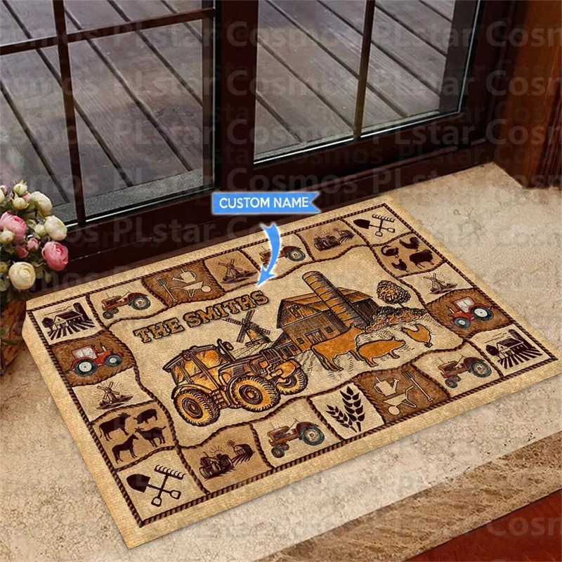 Personalized Tractor Farming Custom Name Doormat Welcome Mat Housewarming Gift Front door Décor 3D Indoor Outdoor Doormat
Personalized Tractor Farming Custom Name Doormat Welcome Mat Housewarming Gift Front door Décor 3D Indoor Outdoor Doormat