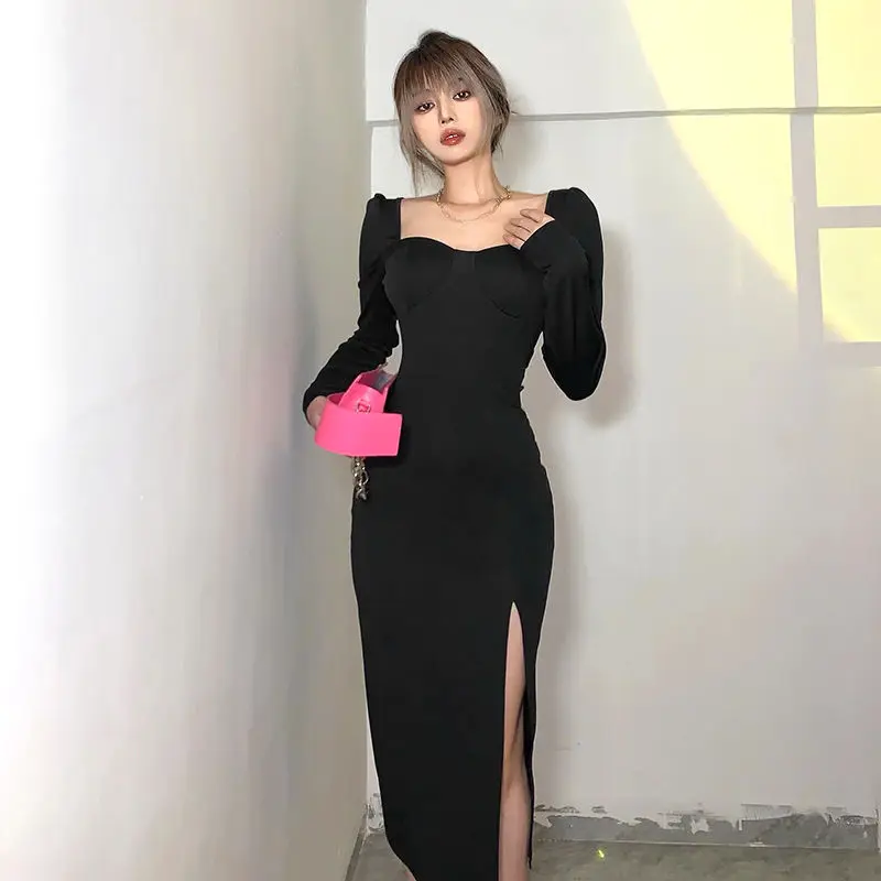 Sylcue Sexy Thin Mysterious Split Ends Glamorous Elegant Noble Formal Texture White Square Collar Shoulder Long-Sleeved Dress
Sylcue Sexy Thin Mysterious Split Ends Glamorous Elegant Noble Formal Texture White Square Collar Shoulder Long-Sleeved Dress