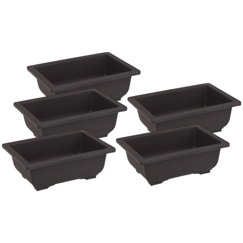 

5 Pcs Orchid Nursery Pot Plastic Tray Flowerpot Planting Holder Recycled Practical Bonsai Office Pots Indoor