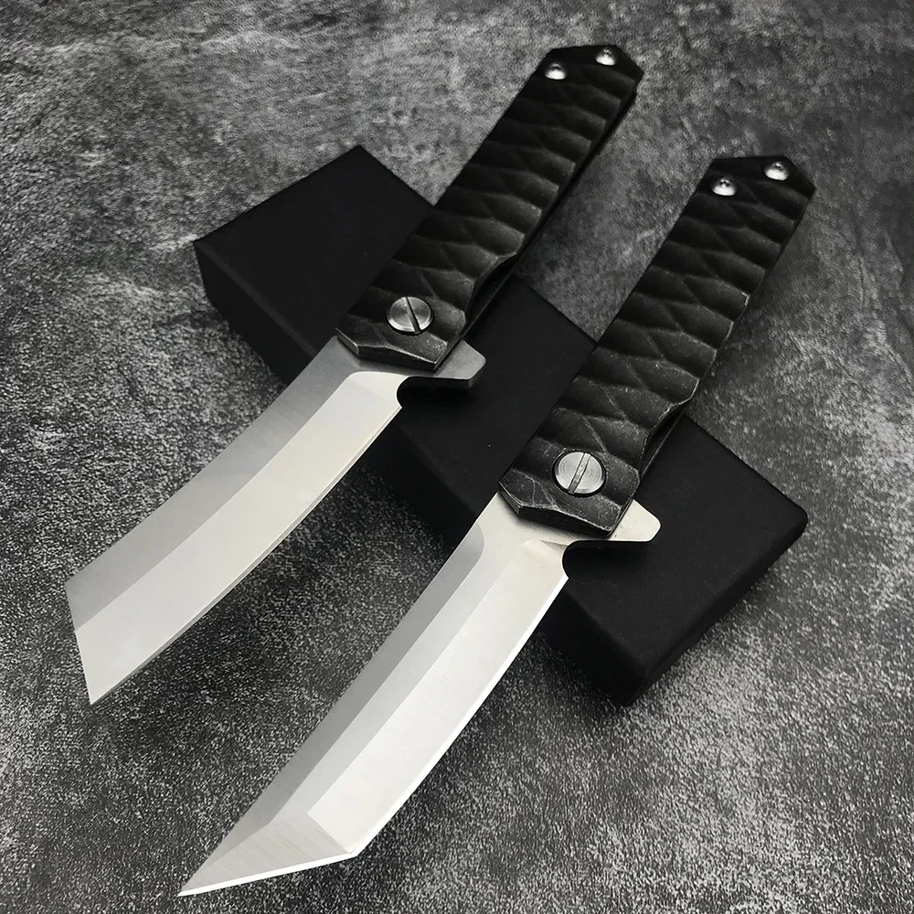 

Multifunctional Folding Pocket Knives Combat Defense Stonewash Handle Tactical Hunting Survival EDC Jackknife Camping Gear
