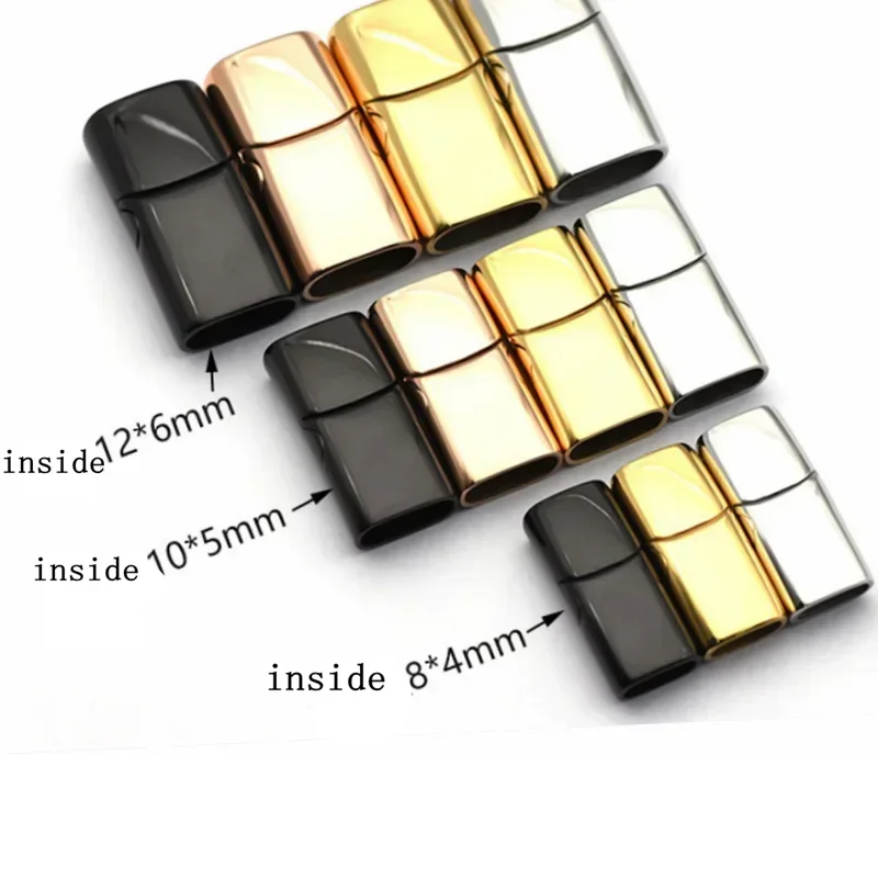 5pcs Stainless Steel Magnetic Clasps Hole 12*6mm 8*4mm 10*5mm For Leather Cord Bracelet Magnet Buckle Diy Jewelry Making Clasp
5pcs Stainless Steel Magnetic Clasps Hole 12*6mm 8*4mm 10*5mm For Leather Cord Bracelet Magnet Buckle Diy Jewelry Making Clasp