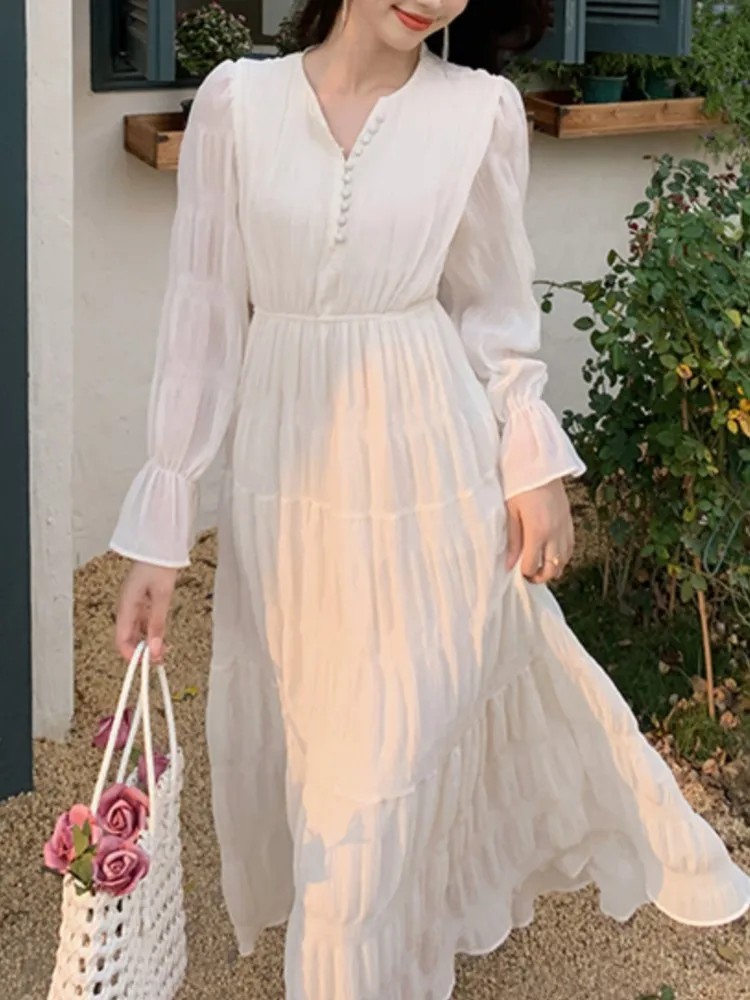 Autumn Fashion Elegant Casual Midi Dress Women Vintage A-Line Long Sleeve Party Birthday Dresses Female Chic Solid Vestidos New
Autumn Fashion Elegant Casual Midi Dress Women Vintage A-Line Long Sleeve Party Birthday Dresses Female Chic Solid Vestidos New