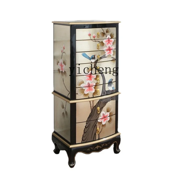 YY New Chinese Style Eight Spares Cabinet High Locker Solid Wood Chest of Drawer Bedroom Wall Storage Cabinet
YY New Chinese Style Eight Spares Cabinet High Locker Solid Wood Chest of Drawer Bedroom Wall Storage Cabinet