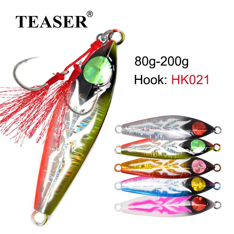TEASER Jack Eye 80g100g120g150g200g Slow Sinking Metal Jig Artificial Carp Sea Fishing Spoon Lure Trolling Jerkbait Accessories
TEASER Jack Eye 80g100g120g150g200g Slow Sinking Metal Jig Artificial Carp Sea Fishing Spoon Lure Trolling Jerkbait Accessories