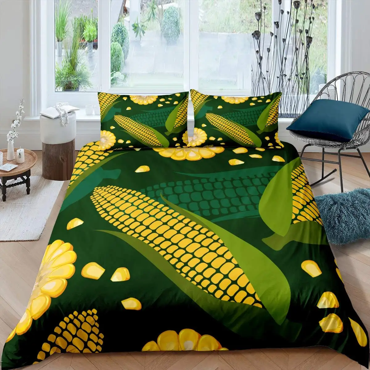 3D Corn Bedding Set 3pcs for Kids Boys Girls Watercolor Corn Pattern Printed Comforter Cover Botanical Polyester Duvet Cover Set
3D Corn Bedding Set 3pcs for Kids Boys Girls Watercolor Corn Pattern Printed Comforter Cover Botanical Polyester Duvet Cover Set