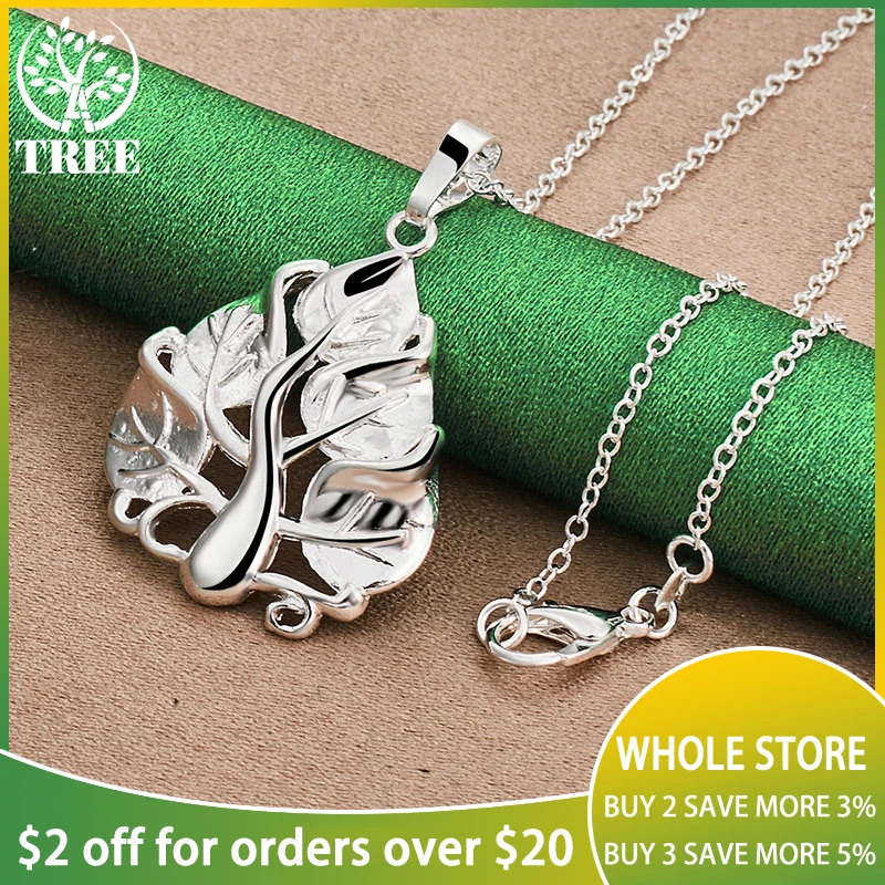 

ALITREE 925 Sterling Silver Tree Pendant Necklace For Women necklaces Fashion Party Wedding Charm Jewelry Birthday Gift Choker