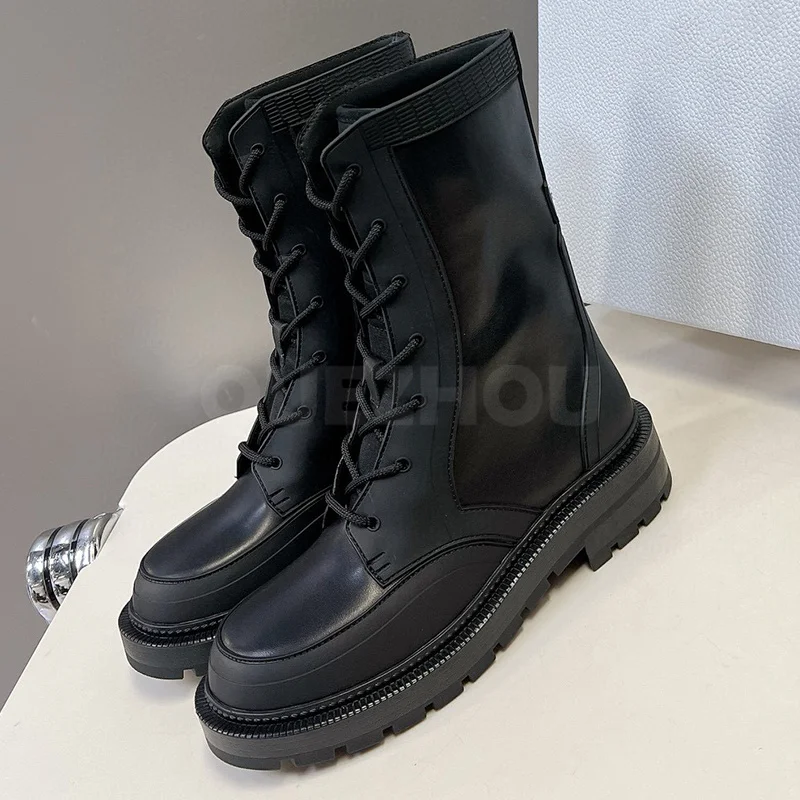Women Short Boots Autumn Winter Real Leather Upper Cross Tied Design Round Toe Solid Lace Up Boots Concise Versatile Women Shoes
Women Short Boots Autumn Winter Real Leather Upper Cross Tied Design Round Toe Solid Lace Up Boots Concise Versatile Women Shoes