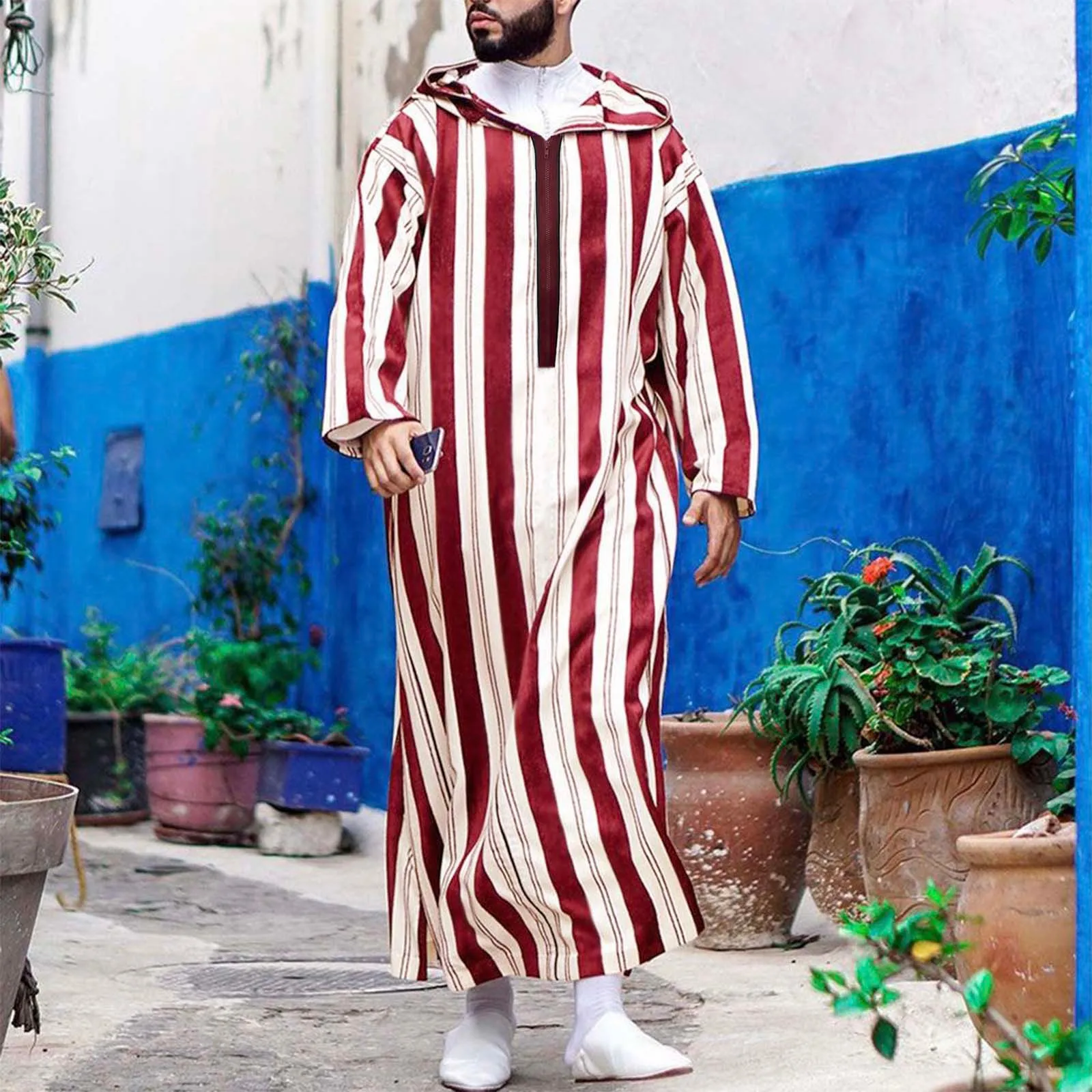

Muslim Men Clothing Kaftan Robes Pakistan Traditional Ethnic Loose Middle East Thobe Kurta Arab Abaya Turkish Dress Dubai Islam