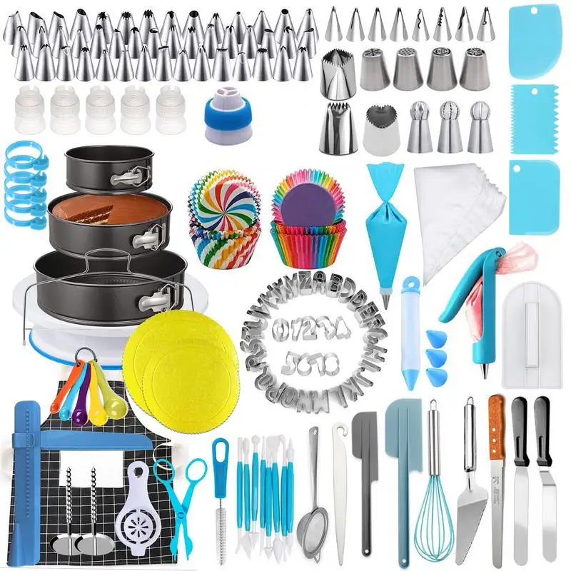 458pcs Cake Decorating Supplies Cake Plate Rotating Turntable Russian Nozzles Bakery Baking Cake Tools Set Kitchen Accessories
458pcs Cake Decorating Supplies Cake Plate Rotating Turntable Russian Nozzles Bakery Baking Cake Tools Set Kitchen Accessories