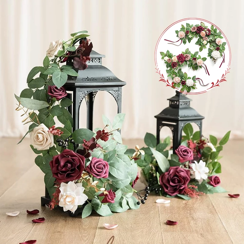 2pcs Handmade Rose Flower Garland Wedding Aisle Decoration Dining Table Centerpieces for Church Ceremony Chairs Arch Party Decor
2pcs Handmade Rose Flower Garland Wedding Aisle Decoration Dining Table Centerpieces for Church Ceremony Chairs Arch Party Decor
