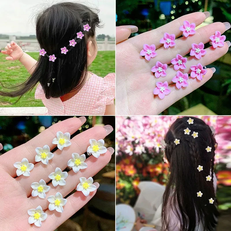 

10PCS Mini Flower Hair Claw Clips Fashion Sweet Hair Styles Hairpins Hair Pins Claws for Women Girls Hair Accessories