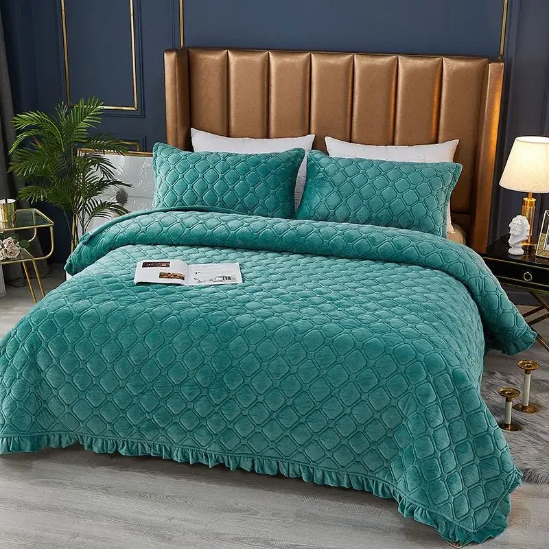 Home Textiles Winter Warm Thick Velvet Bedspread Sheet Bedcover Mattress Cover Bed Sheet Set King Queen Single
Home Textiles Winter Warm Thick Velvet Bedspread Sheet Bedcover Mattress Cover Bed Sheet Set King Queen Single