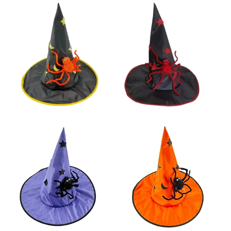 Wizard Hat Halloween Witch Hat with Devil Spiders Halloween Cosplay Witch Hat Party Costume Wizard Hat Performances Prop
Wizard Hat Halloween Witch Hat with Devil Spiders Halloween Cosplay Witch Hat Party Costume Wizard Hat Performances Prop