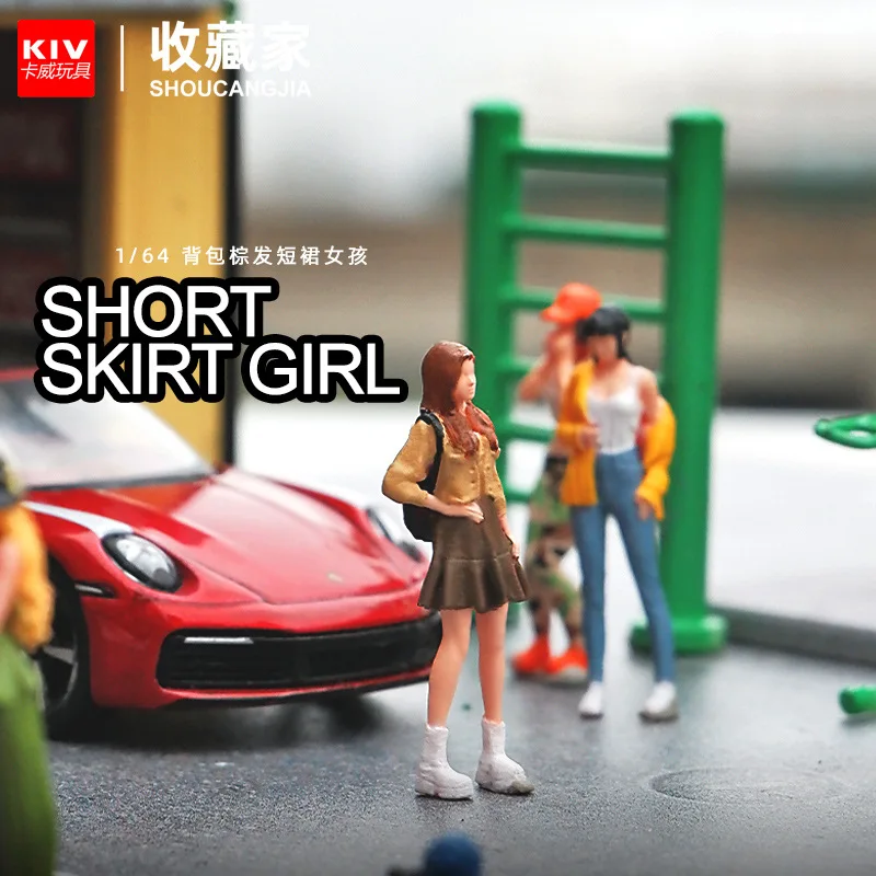 1/64 Long hair short skirt backpack girl Miniature Figure Model Props Creative Photography Display Collection Decoration
1/64 Long hair short skirt backpack girl Miniature Figure Model Props Creative Photography Display Collection Decoration