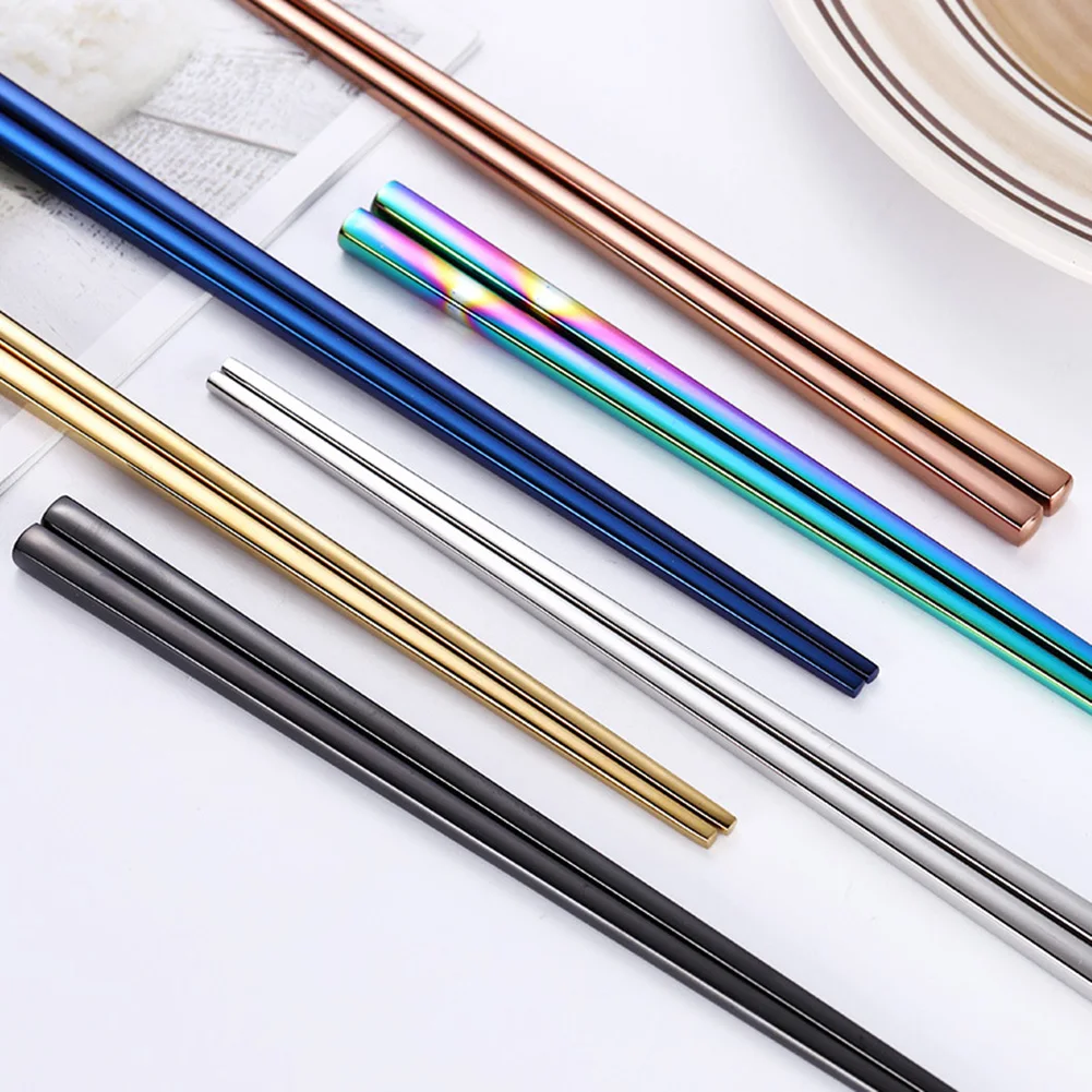 1 Pair 304 Stainless Steel Chinese Chopsticks Portable Non-slip Metal Chopsticks Food Sticks For Sushi Sticks Kitchen Tableware
1 Pair 304 Stainless Steel Chinese Chopsticks Portable Non-slip Metal Chopsticks Food Sticks For Sushi Sticks Kitchen Tableware