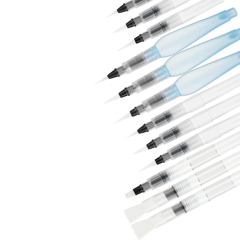 12 PCS Watercolor Brush Pen Set, Refillable Assorted Tips Water Brushes For Painting
12 PCS Watercolor Brush Pen Set, Refillable Assorted Tips Water Brushes For Painting