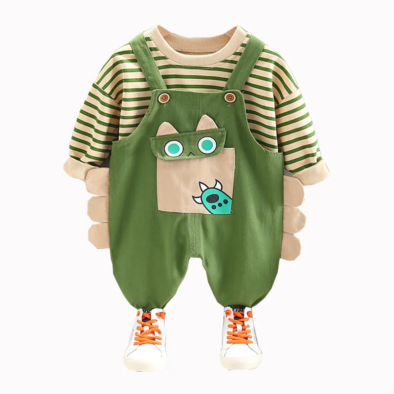 New Spring Autumn Baby Girls Clothes Suit Children Boys Striped T-Shirt Overalls 2Pcs/Set Toddler Casual Outfits Kids Tracksuits
New Spring Autumn Baby Girls Clothes Suit Children Boys Striped T-Shirt Overalls 2Pcs/Set Toddler Casual Outfits Kids Tracksuits