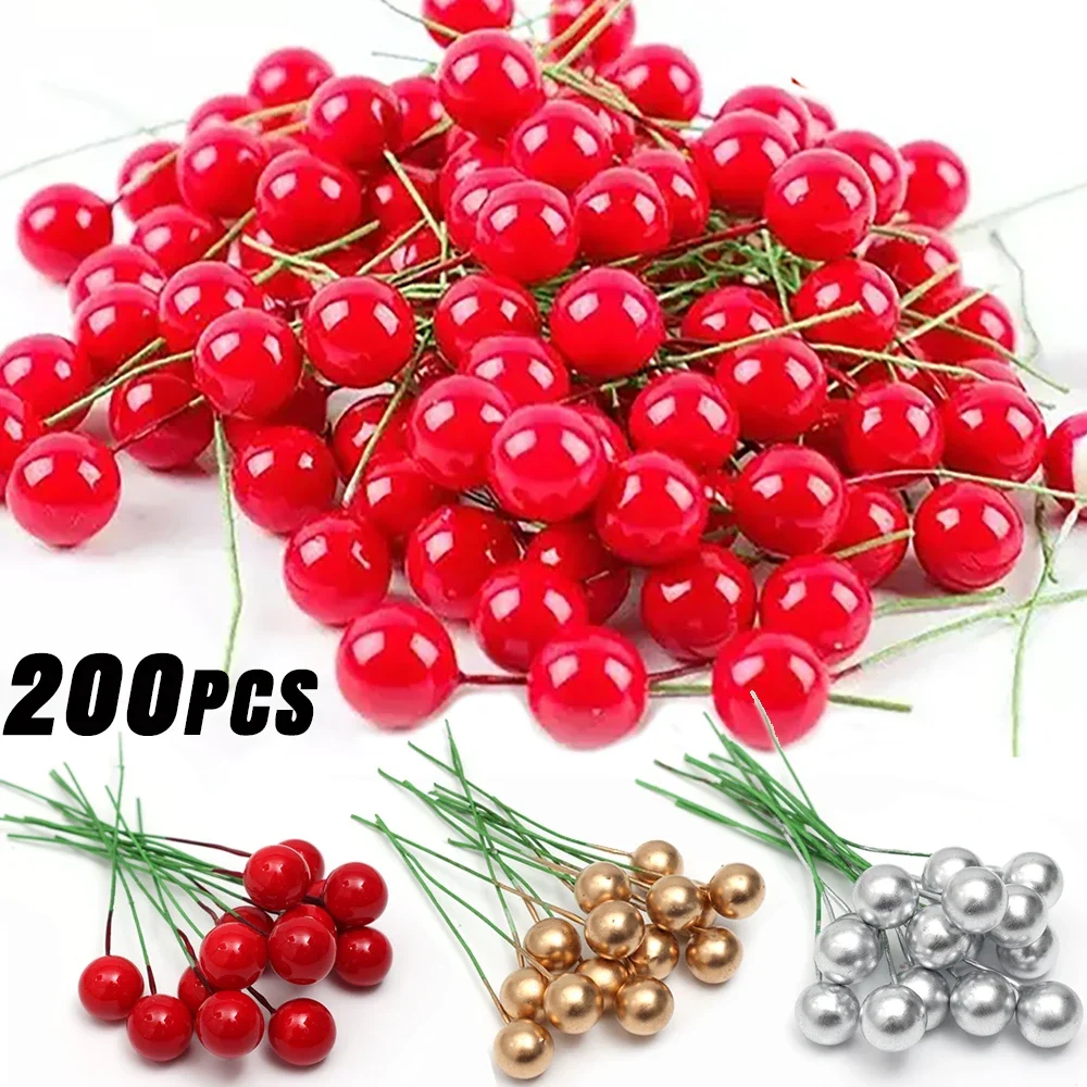200/50Pcs Artificial Berries Red Cherry Stamen Mini Fake Berry Pearl Beads DIY Christmas Wreath New Year Party Gifts Decorations
200/50Pcs Artificial Berries Red Cherry Stamen Mini Fake Berry Pearl Beads DIY Christmas Wreath New Year Party Gifts Decorations