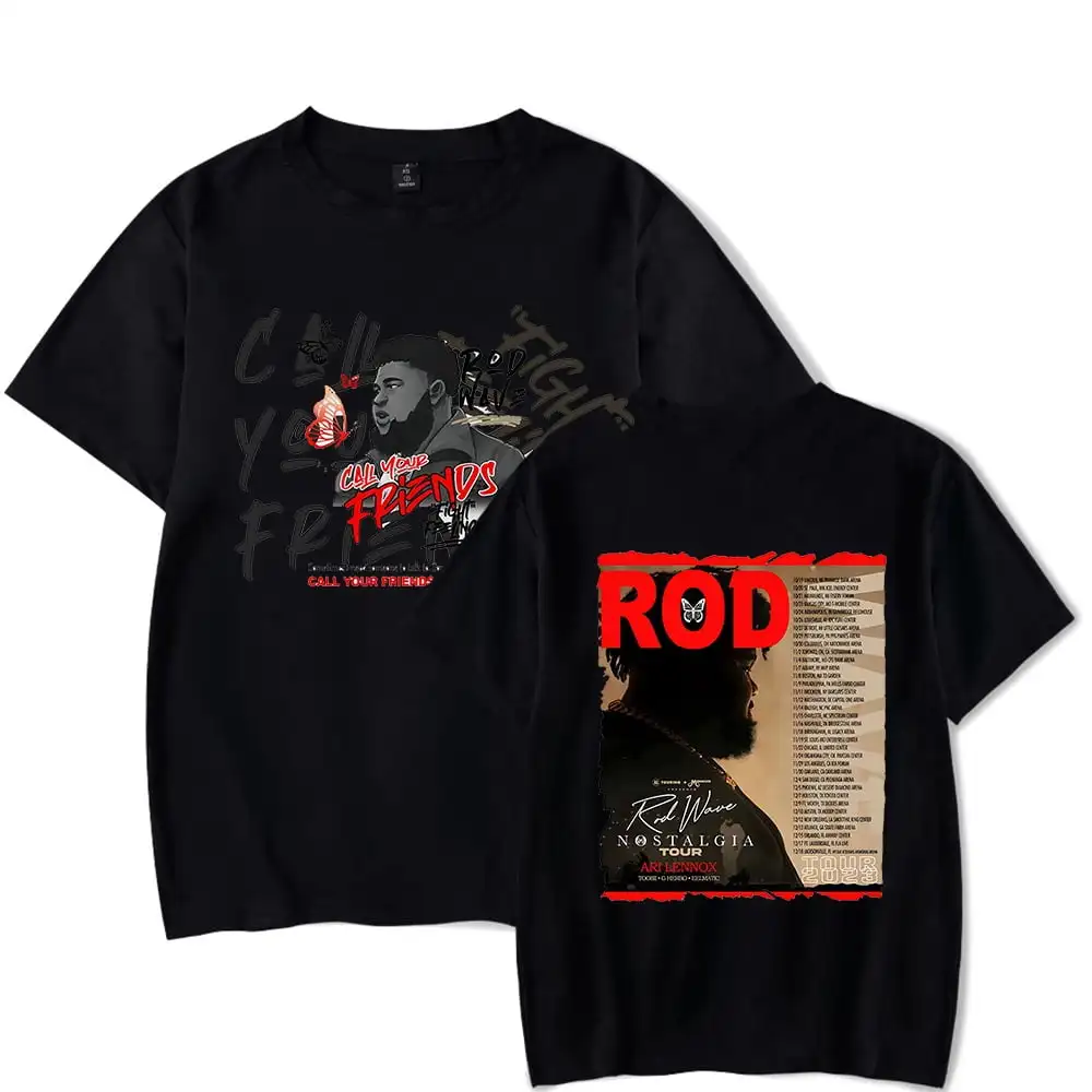 Rod Wave Tour T-shirts Nostalgia Album Merch Tee Women/Man Fashion Casual Short Sleeve Top Streetwear
Rod Wave Tour T-shirts Nostalgia Album Merch Tee Women/Man Fashion Casual Short Sleeve Top Streetwear