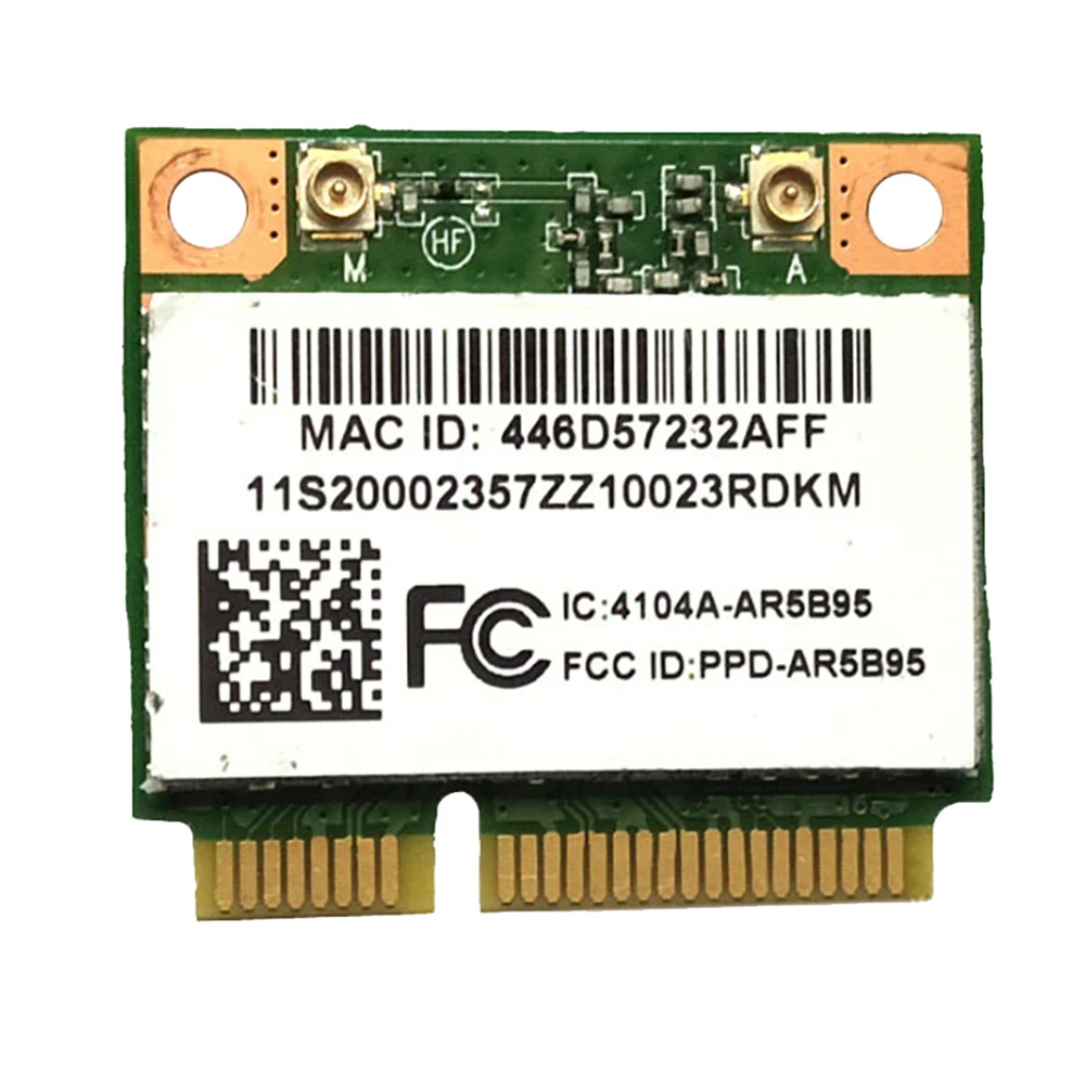 

Atheros AR5B95 AR9285 Wireless Network Card 2.4G 150Mbps PCI-E Half-Height Built-in Network Card for X230 G460