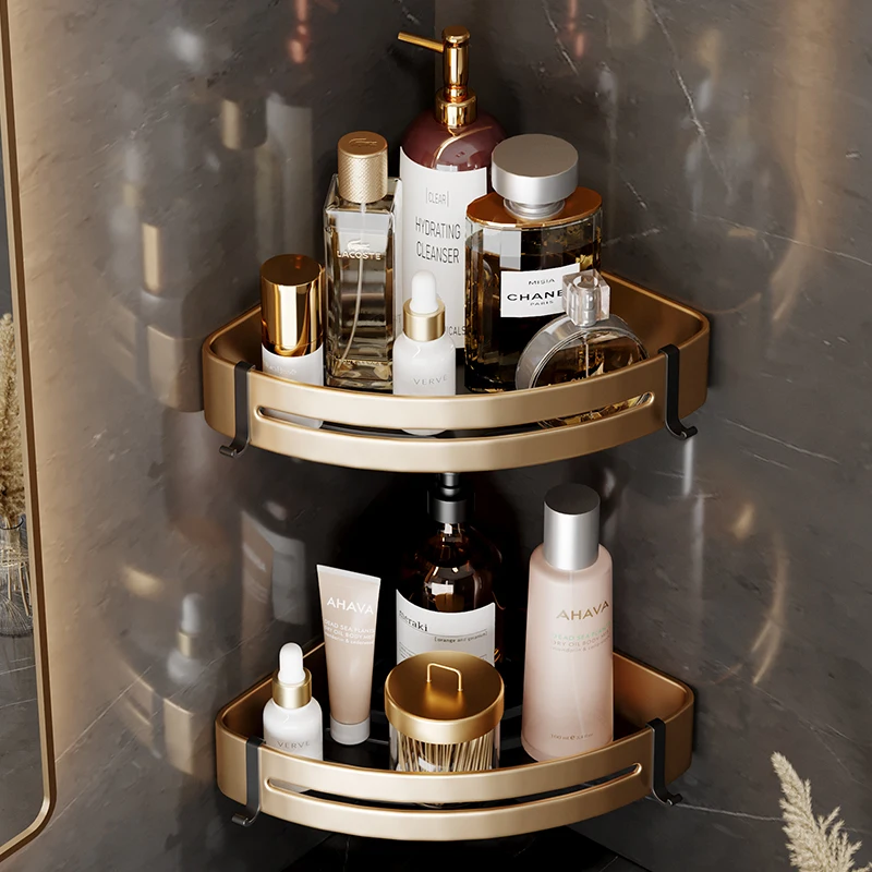 Bathroom Rack Shower Rack Needs Drilling Wall-mounted Shower Storage Rack Corner Rack Bathroom Accessories Space Aluminum
Bathroom Rack Shower Rack Needs Drilling Wall-mounted Shower Storage Rack Corner Rack Bathroom Accessories Space Aluminum