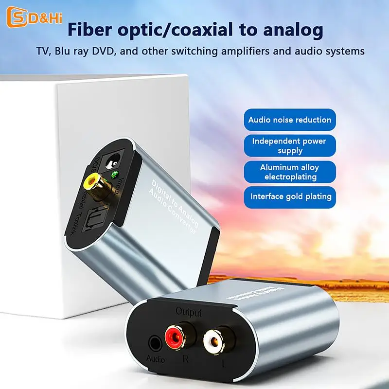 Digital Audio Adapter Coaxial Optical Fiber Toslink To Analog L/R RCA To 3.5 Jack Audio Converter Digital SPDIF Stereo Splitter
Digital Audio Adapter Coaxial Optical Fiber Toslink To Analog L/R RCA To 3.5 Jack Audio Converter Digital SPDIF Stereo Splitter