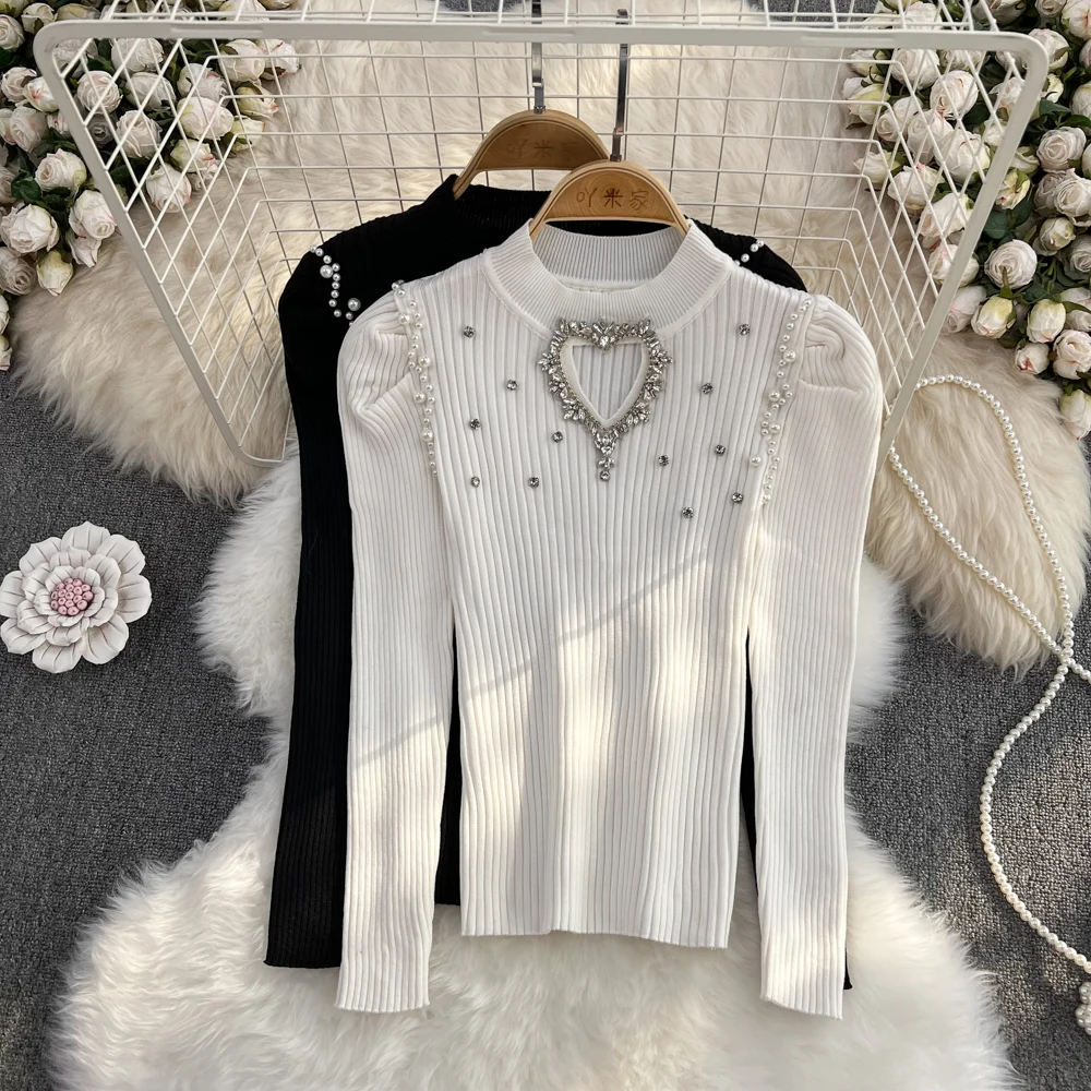 white Knitted Sweaters Women Rhinestones Sweaters Sweet Hollow Out Heart Knitted Pullovers tops
white Knitted Sweaters Women Rhinestones Sweaters Sweet Hollow Out Heart Knitted Pullovers tops