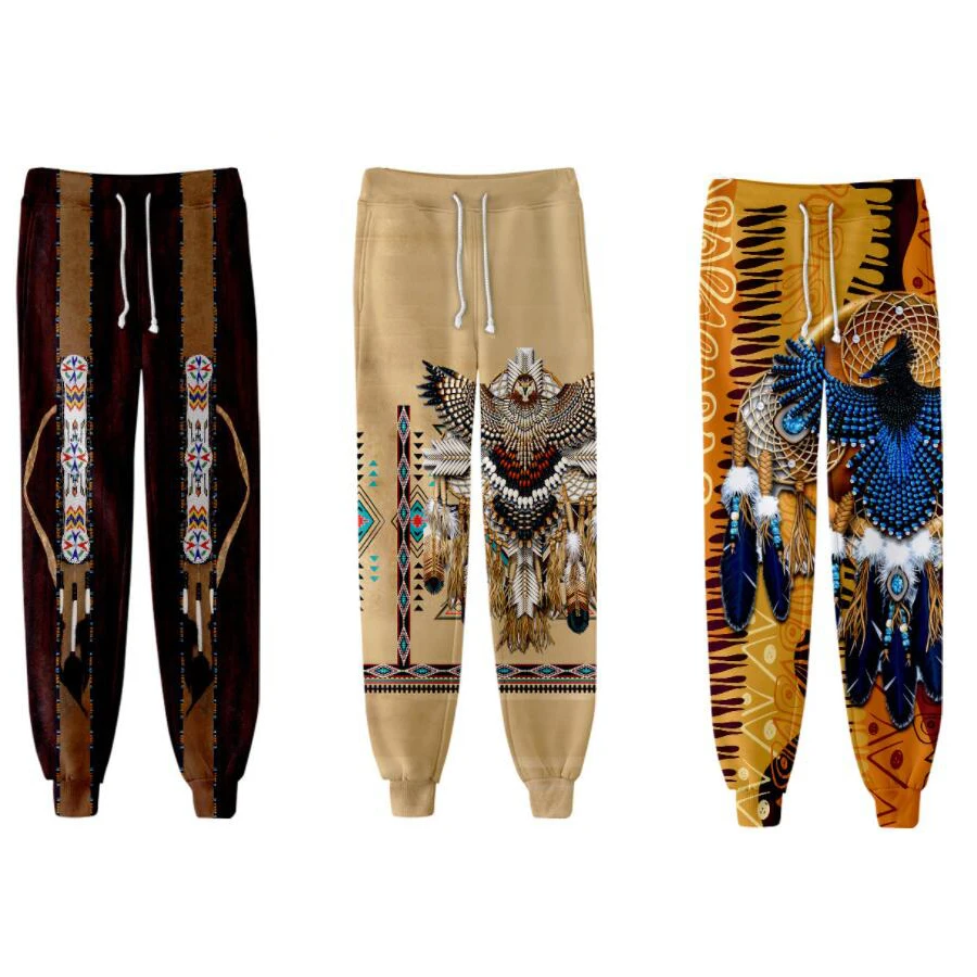 

New Men/Women Casual Trousers Hip Hop Sweatpants Pantalon Homme Indian Native Culture Harajuku Casual Colorful 3D Joggers Pants