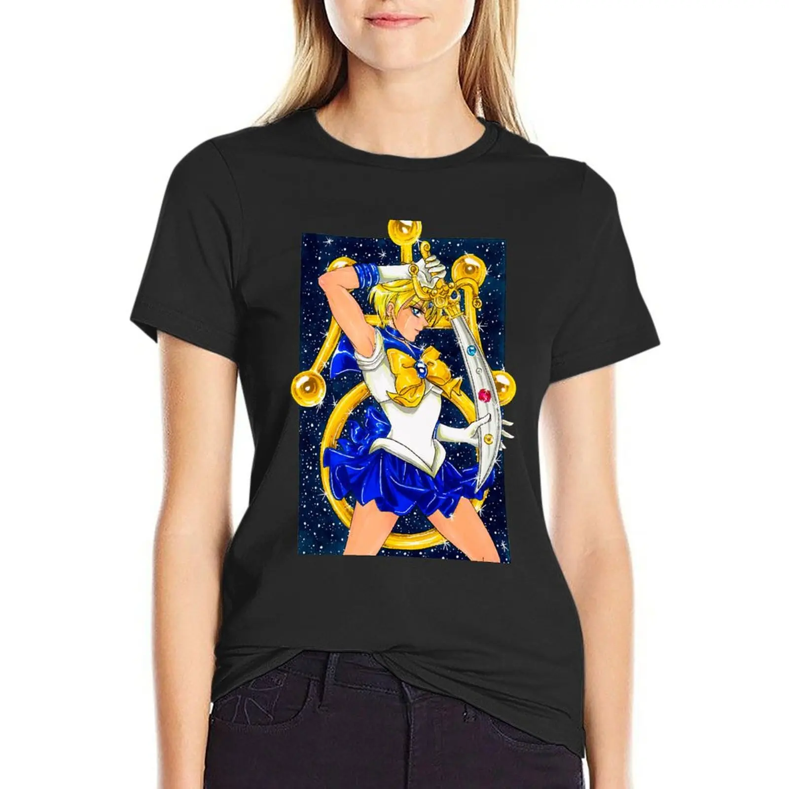 

Sailor Uranus T-shirt oversized hippie clothes cropped t shirts for Women