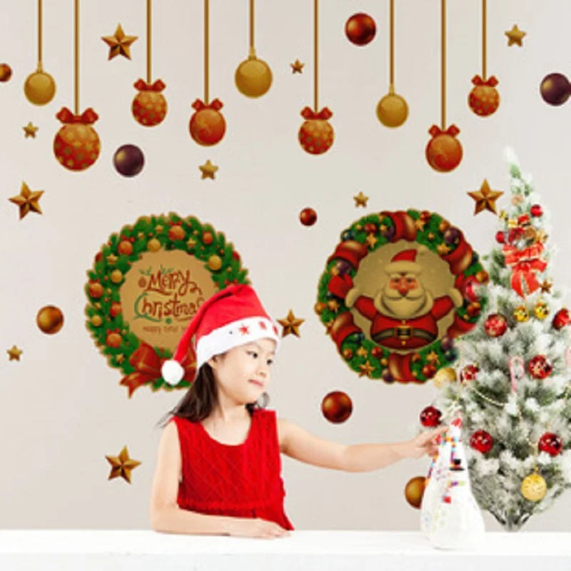 Diy Home Decor ABQ5002 50*50 Christmas wreath Wall Stickers Window Glass Decorative Wall Decal 2017
Diy Home Decor ABQ5002 50*50 Christmas wreath Wall Stickers Window Glass Decorative Wall Decal 2017