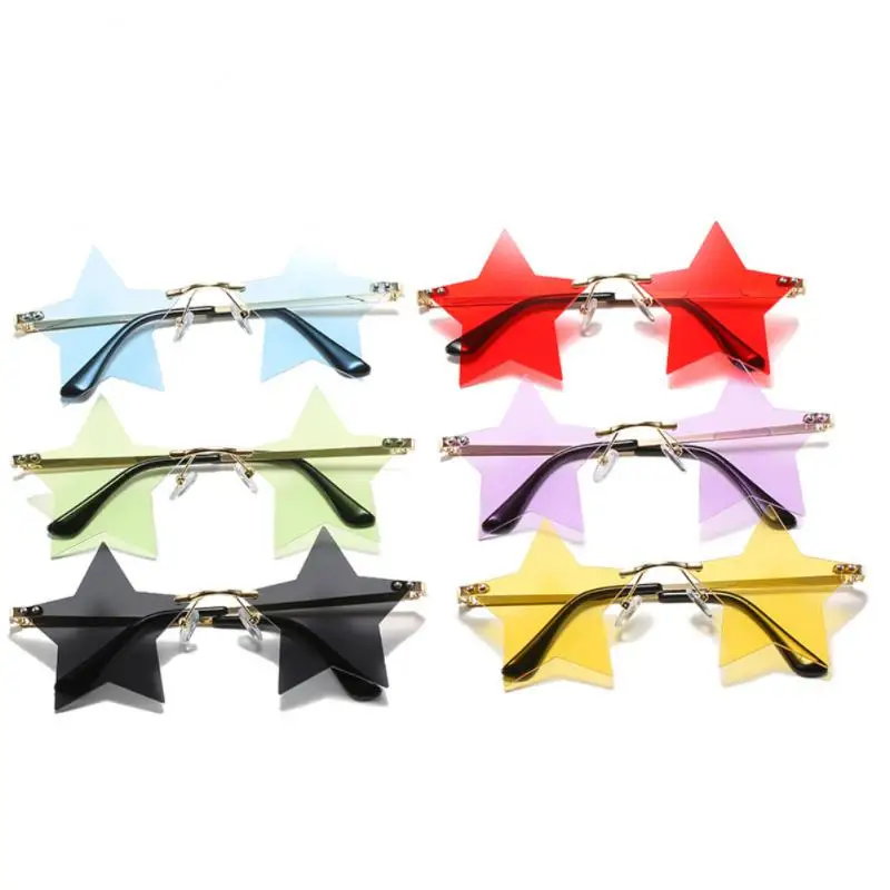 Rimless Star Shape Sunglasses Trendy Sun Glasses Party Glasses Funny Pentagram Eyewear Christmas Decoration Eyeglasses
Rimless Star Shape Sunglasses Trendy Sun Glasses Party Glasses Funny Pentagram Eyewear Christmas Decoration Eyeglasses