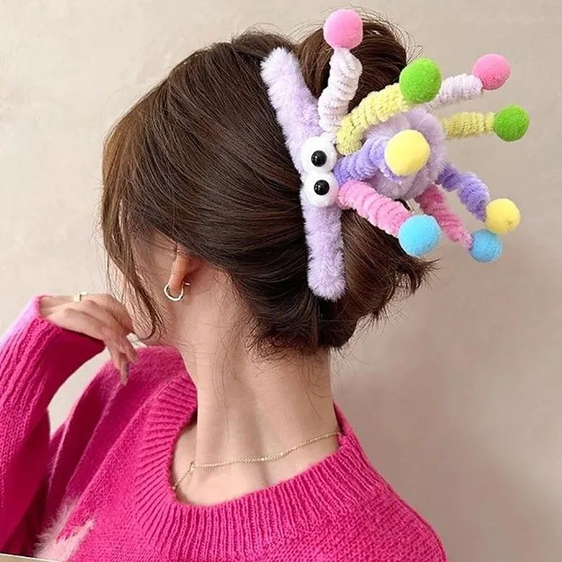 

Funny Twisting Stick Big Eyes Hair Claw For Women Girls Sweet Decorate Cute Hair Claw Clip Headband Lovely Hair Accessories