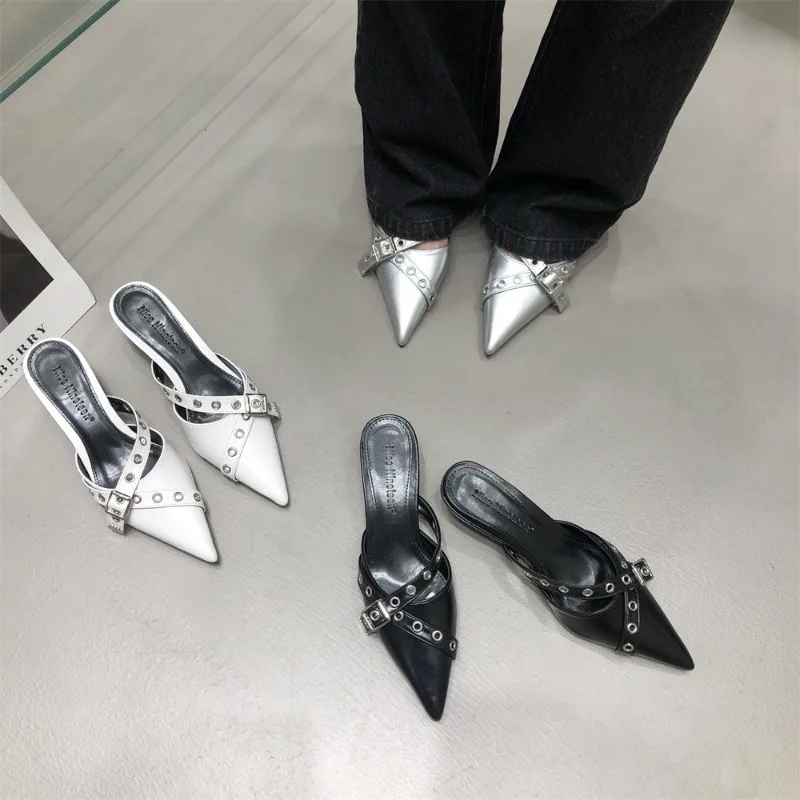 2024Slides Sandals New In Ladies Med High Heels Shoes Female Fashion Shallow Pointed Toe Heels Pumps Mules Shoes For Women
2024Slides Sandals New In Ladies Med High Heels Shoes Female Fashion Shallow Pointed Toe Heels Pumps Mules Shoes For Women