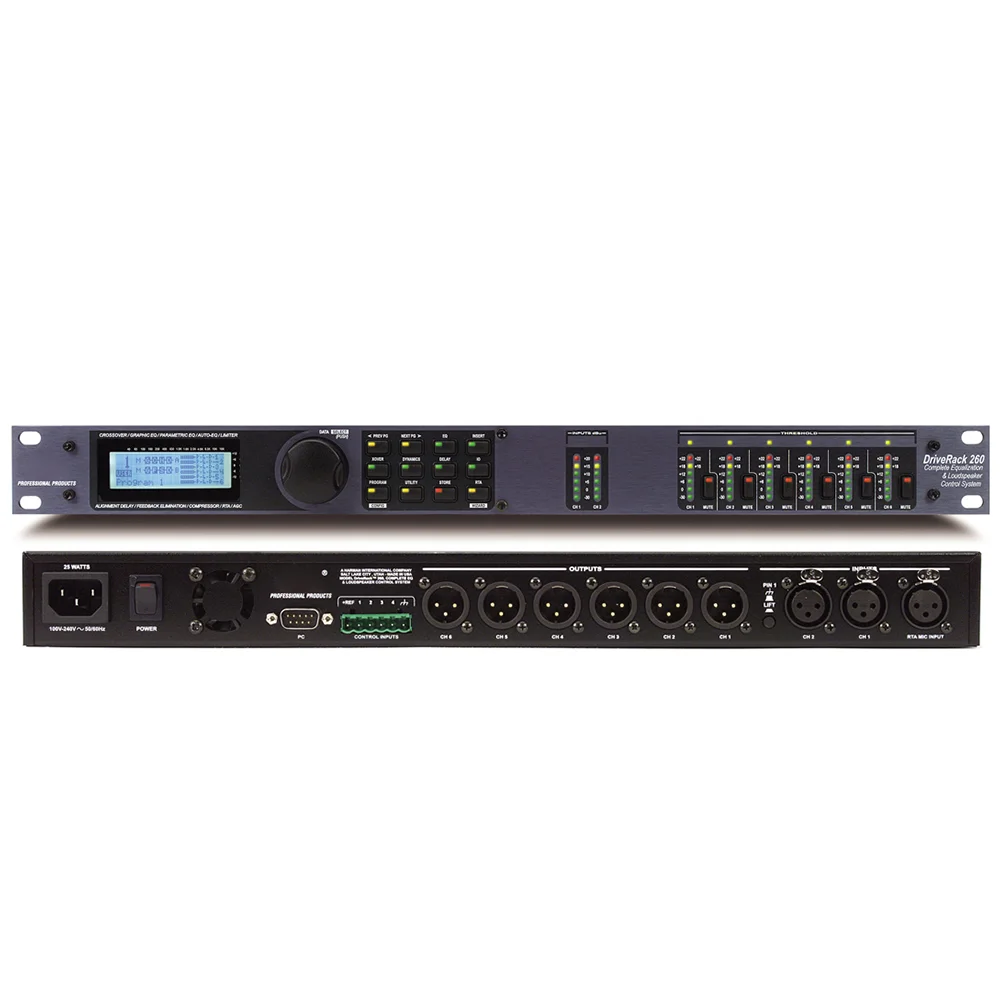 Drive Rack 260 Digital Audio Processor Original Software 2 in 6 out Processors Audio Effect Feedback Suppressor Sound System
Drive Rack 260 Digital Audio Processor Original Software 2 in 6 out Processors Audio Effect Feedback Suppressor Sound System