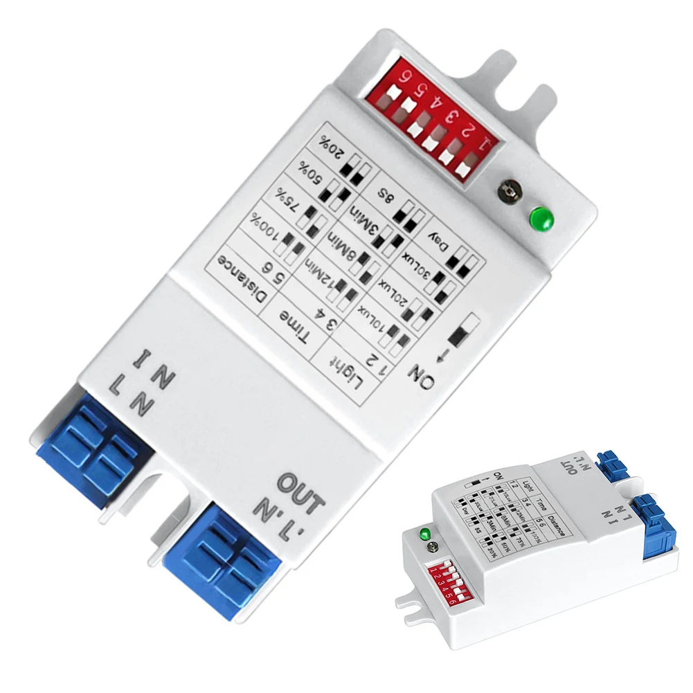 AC220-240V 5.8GHz Microwave R-adar Sensor Switch Multi-Adjustment Body Motion Detector High Sensitivity LED Light Sensor Switch
AC220-240V 5.8GHz Microwave R-adar Sensor Switch Multi-Adjustment Body Motion Detector High Sensitivity LED Light Sensor Switch