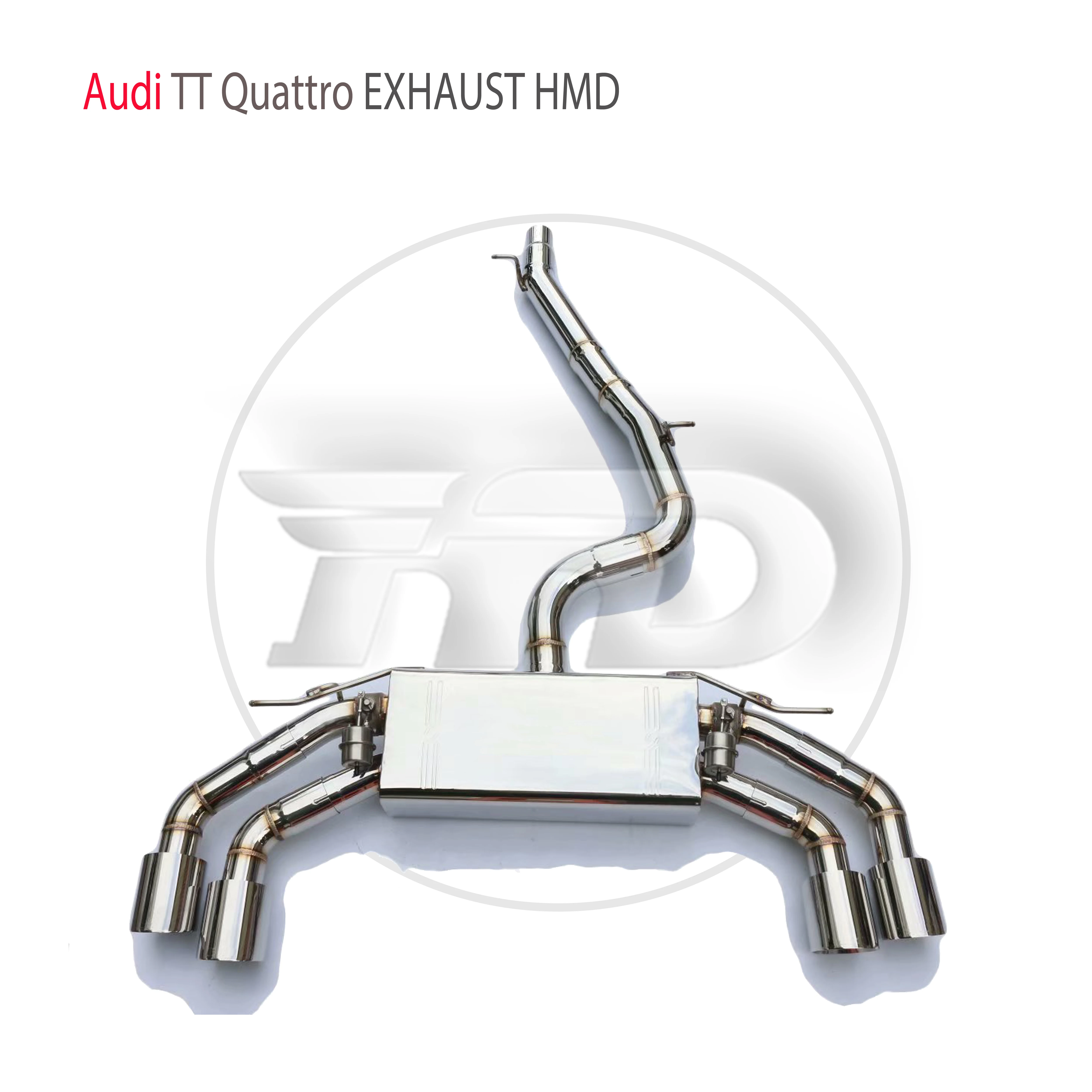 

Выхлопная система HMD из нержавеющей стали, выпускная труба коллектора подходит для Audi TT Quattro, клапан для модификации автомобиля, автомобильные аксессуары