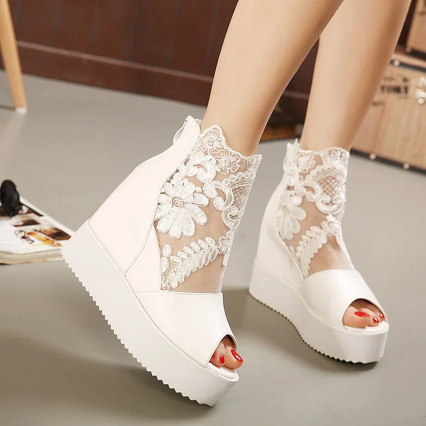 Women's Wedges Lace Sandals Summer New Fashion Mesh Peep Toe Platform High Heel Women Sandals Sexy Party Dress Women Sandals
Women's Wedges Lace Sandals Summer New Fashion Mesh Peep Toe Platform High Heel Women Sandals Sexy Party Dress Women Sandals