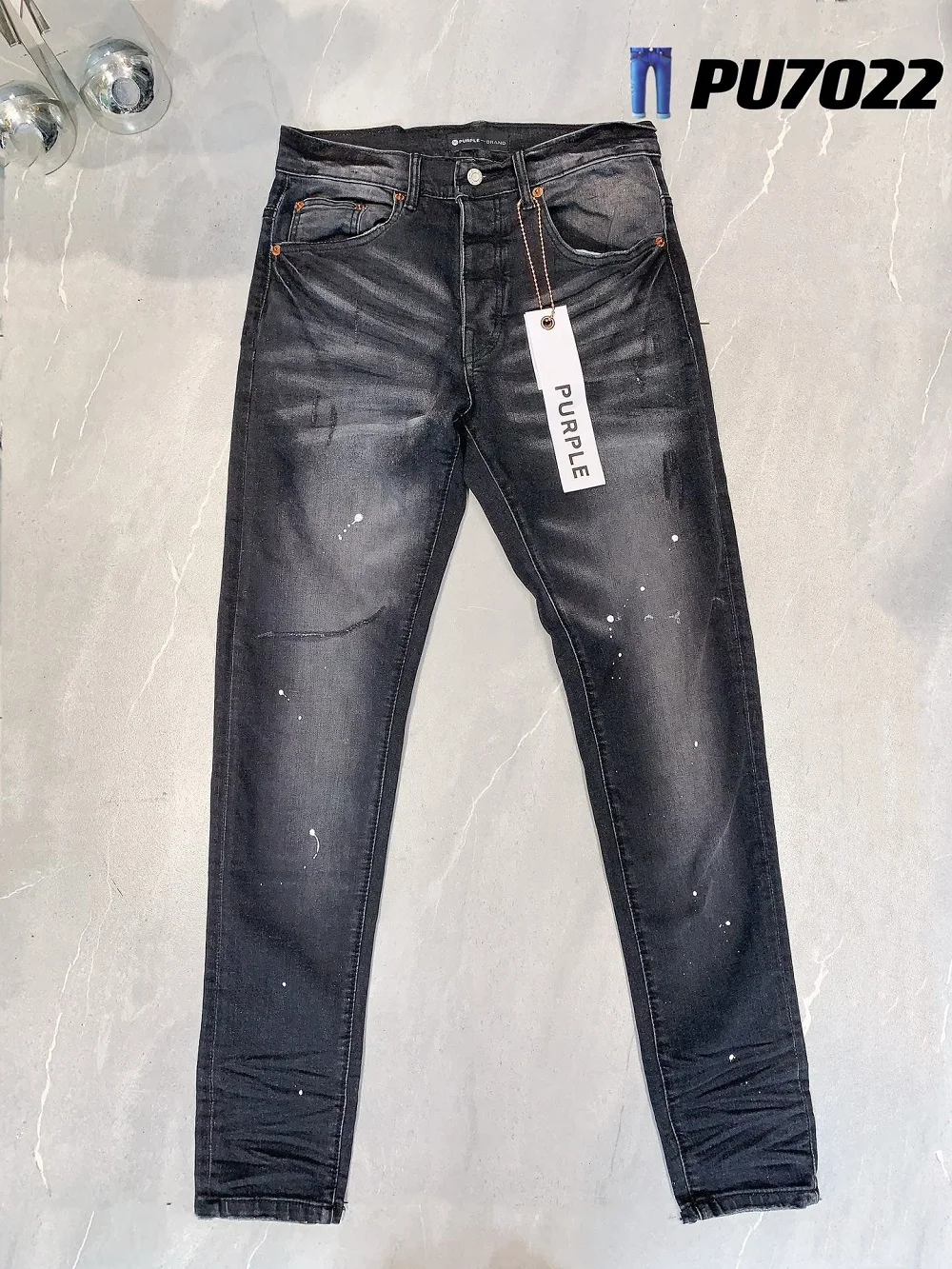 

Шикарные фиолетовые брендовые облегающие джинсы Y2k для мужчин, уличная одежда с биркой, черные джинсовые облегающие рваные Стрейчевые брюки с граффити и поврежденными рисунками
