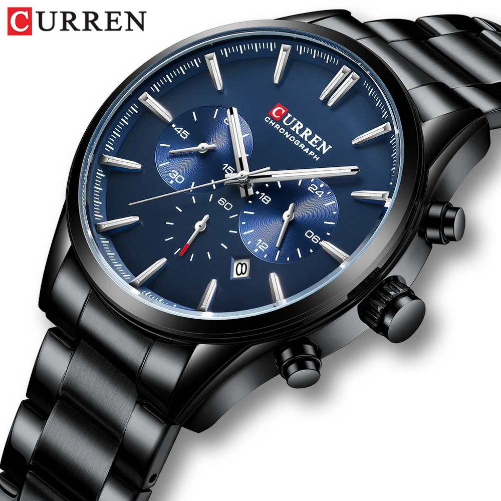 CURREN Sports Casual Quartz Wristwatches with Chronograph Fashion Stainless Steel Men's Watch Auto Date Clock Male
CURREN Sports Casual Quartz Wristwatches with Chronograph Fashion Stainless Steel Men's Watch Auto Date Clock Male
