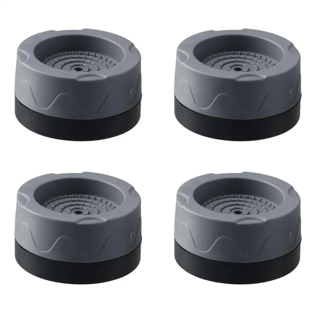 

4Pcs Plastic Anti Slip Feet Pads Grey Multi-functional Washing Machine Stabilizer Noise Reducing Practical Washer Vibration Pads