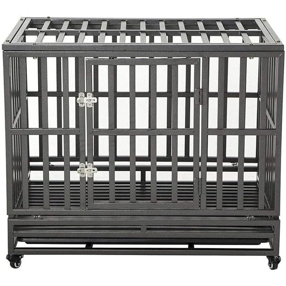 38 Inch Heavy Duty Dog Cage Metal Kennel and Crate for Large Dogs Easy to Assemble Pet Playpen With Four Wheels Black … … Bed
38 Inch Heavy Duty Dog Cage Metal Kennel and Crate for Large Dogs Easy to Assemble Pet Playpen With Four Wheels Black … … Bed
