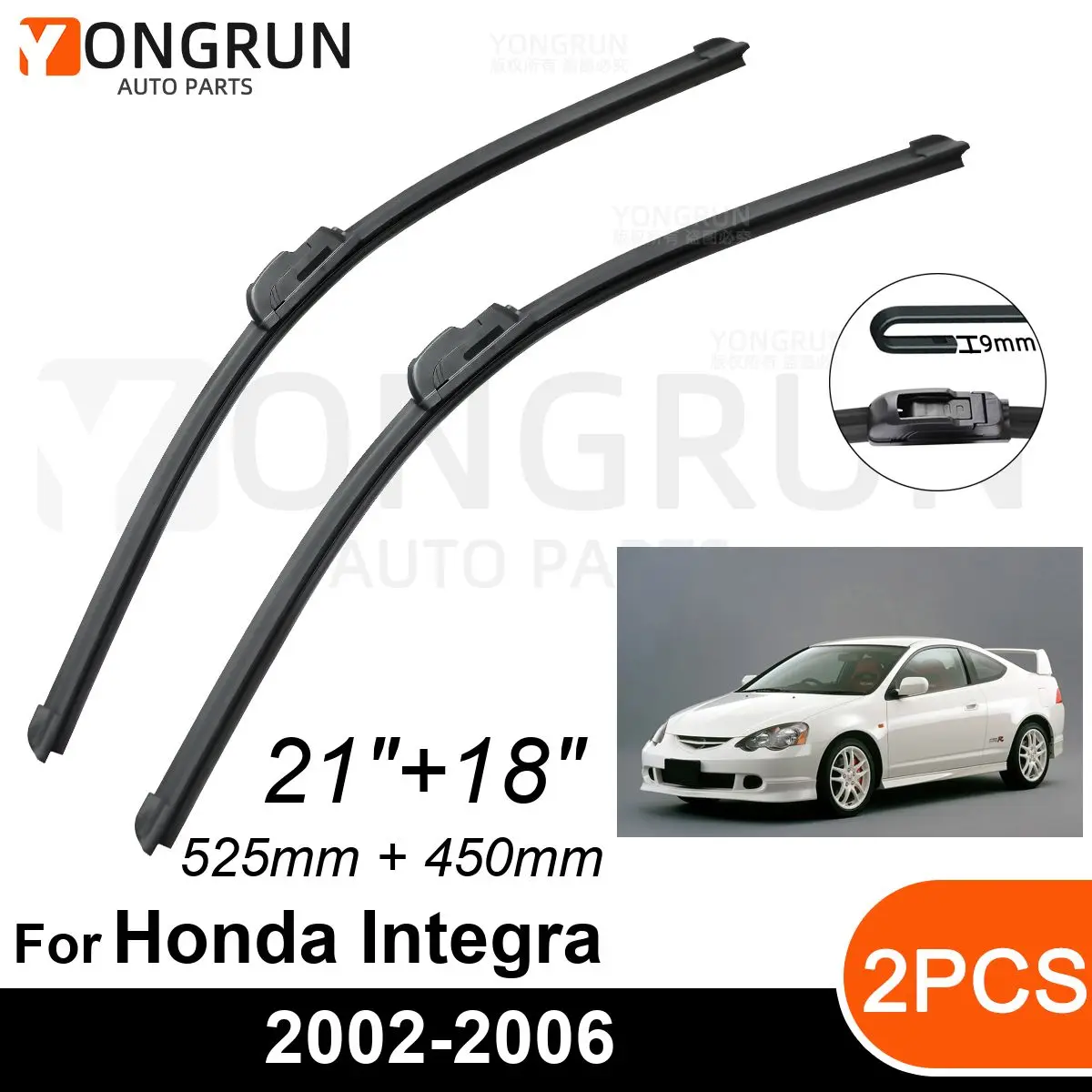 Стеклоочистители передние Автомобильные для Honda Integra 2002-2006, резиновые щетки стеклоочистителя 21 + 18 дюймов, аксессуары для лобового стекла автомобиля
Стеклоочистители передние Автомобильные для Honda Integra 2002-2006, резиновые щетки стеклоочистителя 21 + 18 дюймов, аксессуары для лобового стекла автомобиля