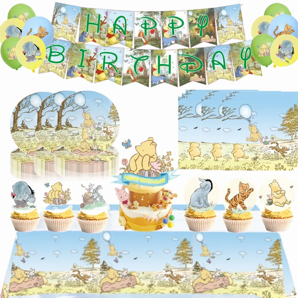 Disney Winnie the Pooh Birthday Party Decorations Tableware Set Kids Favor Balloon Tablecloth Baby Shower Kids Party Supplies
Disney Winnie the Pooh Birthday Party Decorations Tableware Set Kids Favor Balloon Tablecloth Baby Shower Kids Party Supplies
