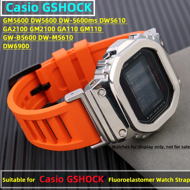 

Резиновый ремешок GM5600 для Casio DW5600 DW-5600/5600ms/5610/6900/M5610/M5610/M5610 GA/GM2100 GA110/100, оранжевый ремешок 16 мм