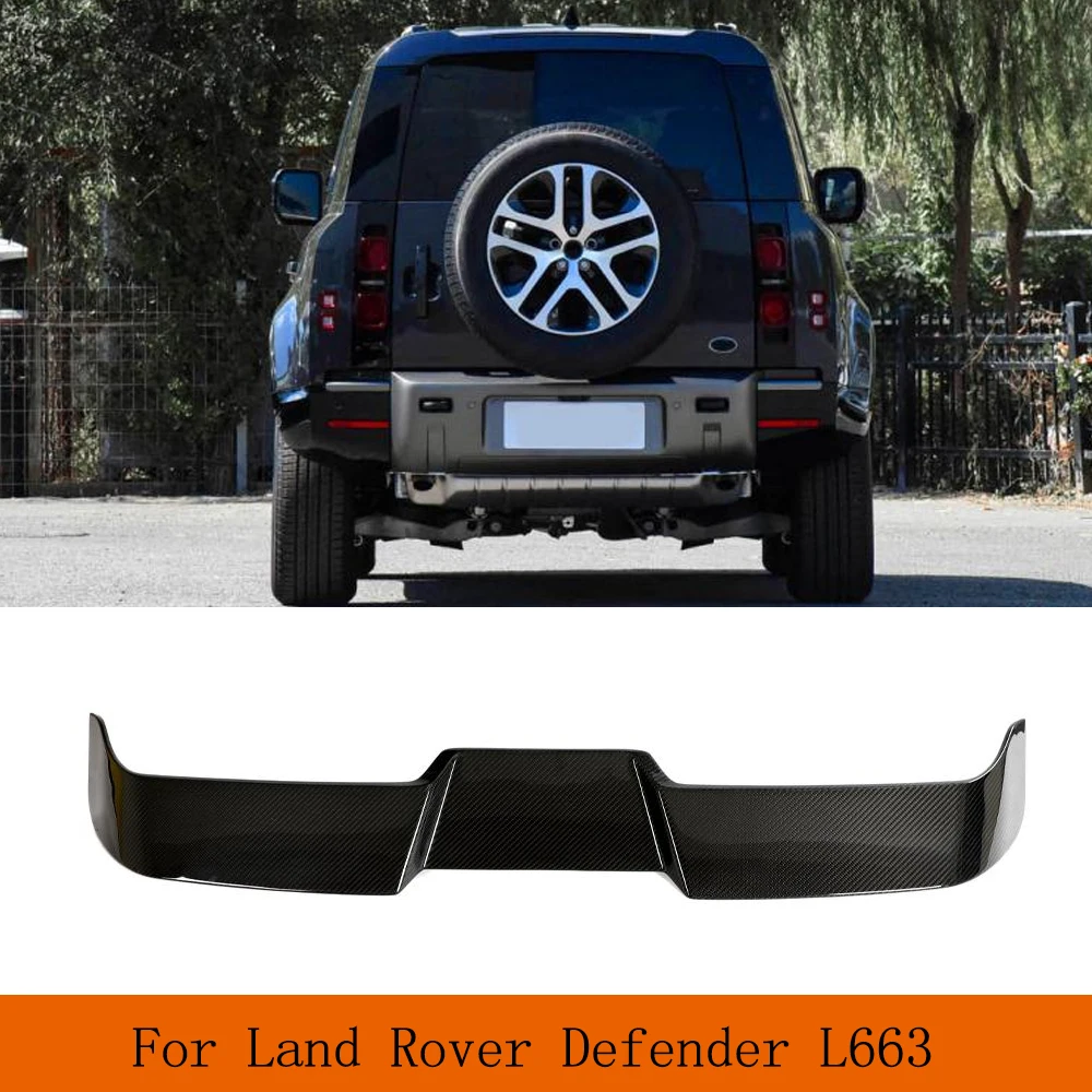 

Car Rear Dry Carbon Roof Spoiler For Land Rover Defender L663 110 2021-2022 Car Car Rear Trunk Roof Boot Wing Spoiler
